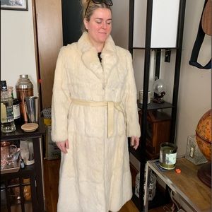 Vintage Rabbit Fur coat.  Medium